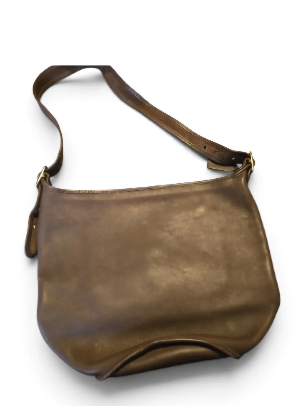 Leather Clasic Crossbody Shoulder Bag - Brown 9085